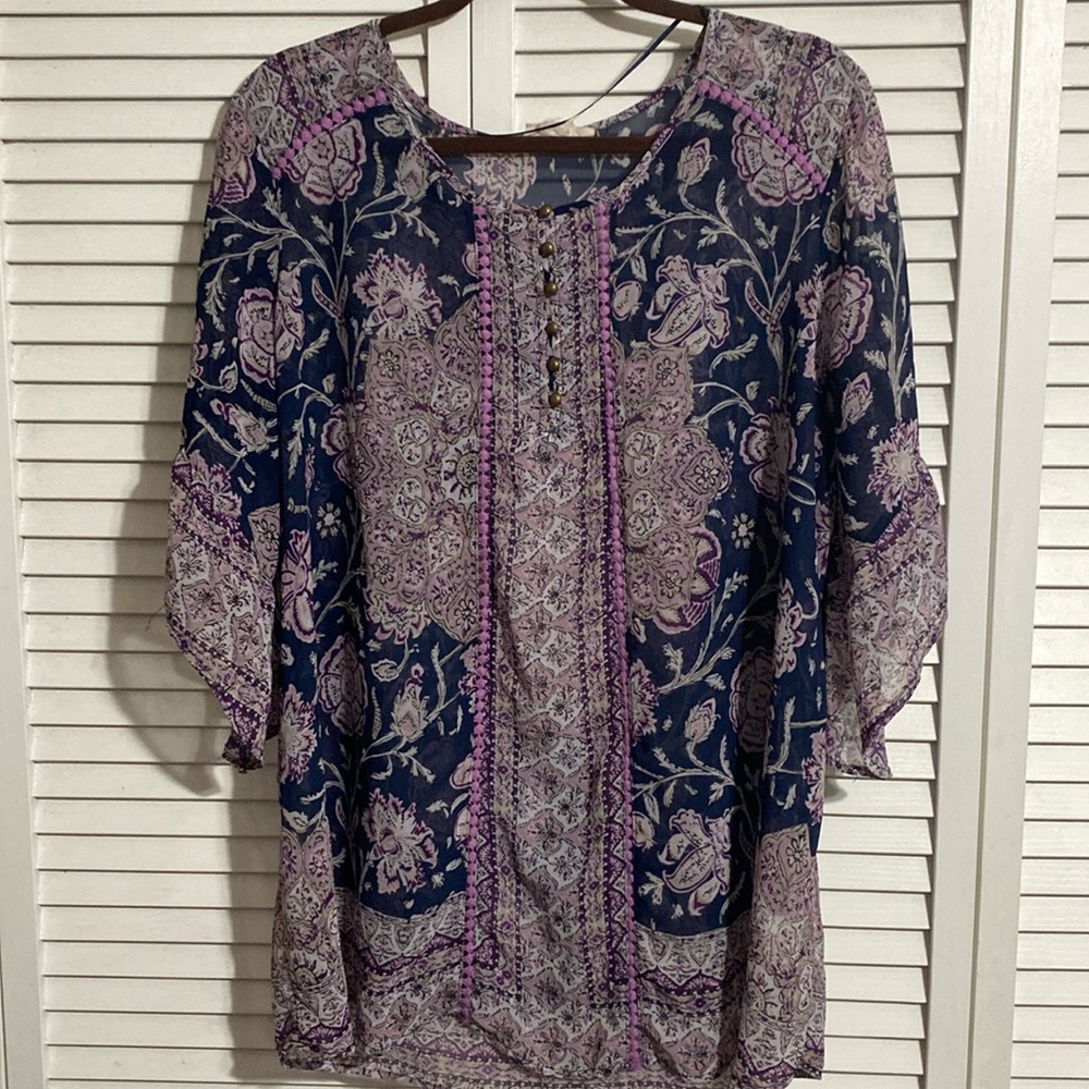 Style & Co sheer blouse